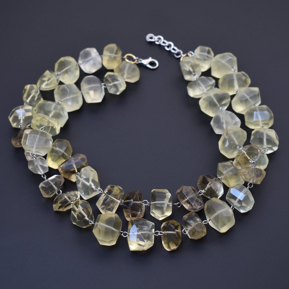 Super chunky crystal necklace, statement raw stone necklace for women